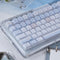 SUEHIODHY Crystal Jelly Keycaps, Blue White Translucent Keycaps, 123 Keys Custom KDA Profile
