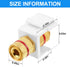 12 Pieces Banana Jack Binding Post Keystone Jack Insert with Black and Red Rings for Audio Speaker Connector