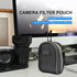 8 Pockets Camera Lens Filter Pouch, Water Resistant Dustproof Professional Photography Filter Holder Belt Bag