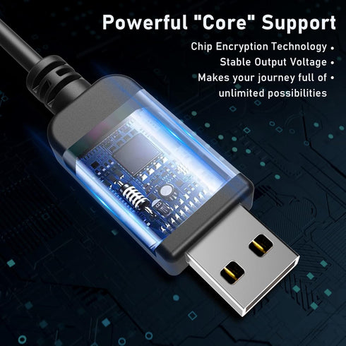 Radar Detector Cable USB to DC3.5 Plug for Cobra Whistler Escort Valentine One Uniden Beltronics Radar Detectors
