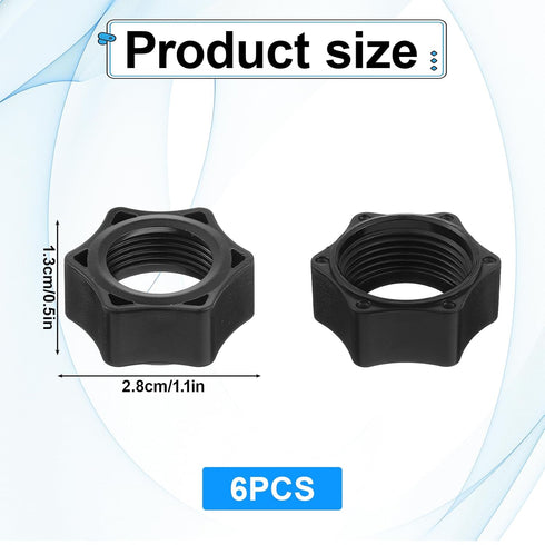 SynHHergyx 6 17mm Car Phone Mount Replacement Parts, PCS Tightening Nut for Replacement Car Mount Screw-On Tightening