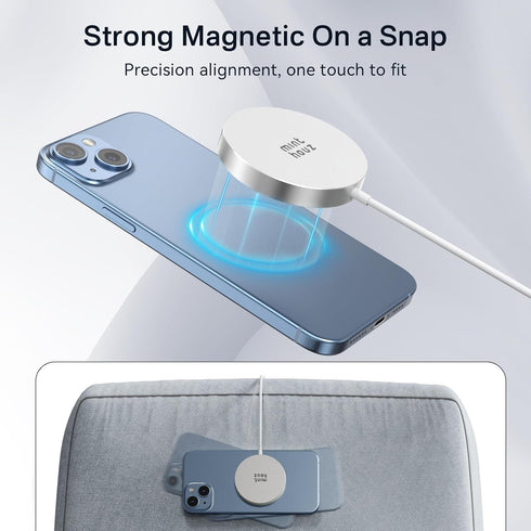 Qi2 Magnetic Charging Pad, Minthouz Wireless Charger with 20W Power Adapter, Fast Charging for iPhone 16/15/14/13/12