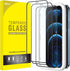 JETech 3-Pack Full Coverage Tempered Glass Screen Protector for iPhone 12/12 Pro 6.1", Black Edge, HD Clear,