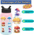 LIXIUDU 50 Pack Pcs Mushroom Cartoon Stickers for Kids Teens Adults Chanterelle Aesthetic Vinyl Decal Water Bottle