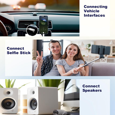 USB C to 3.5mm Female Headphone Jack Adapter 2 Pack, Type C to Aux Audio Dongle Cable for iPhone 15 Series