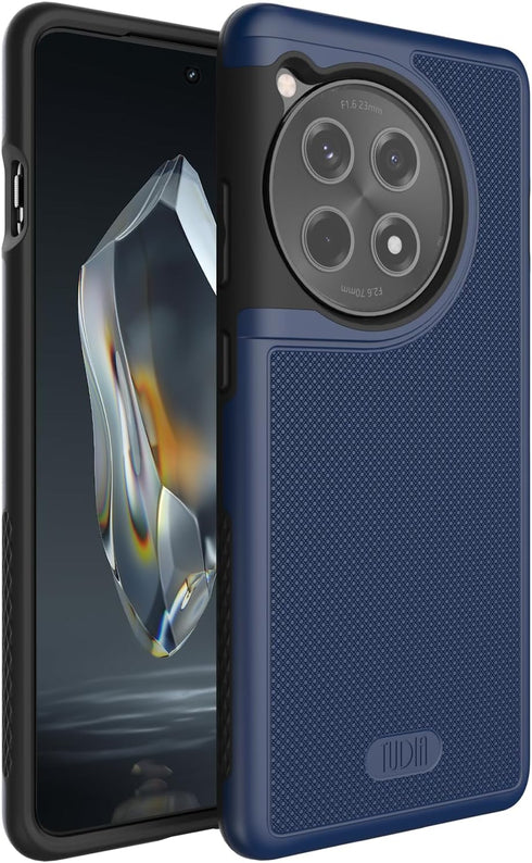 TUDIA DualShield Grip Case for OnePlus 12R 5G (2024) - Military Grade, Slim, Shockproof, Heavy Duty - Indigo Blue