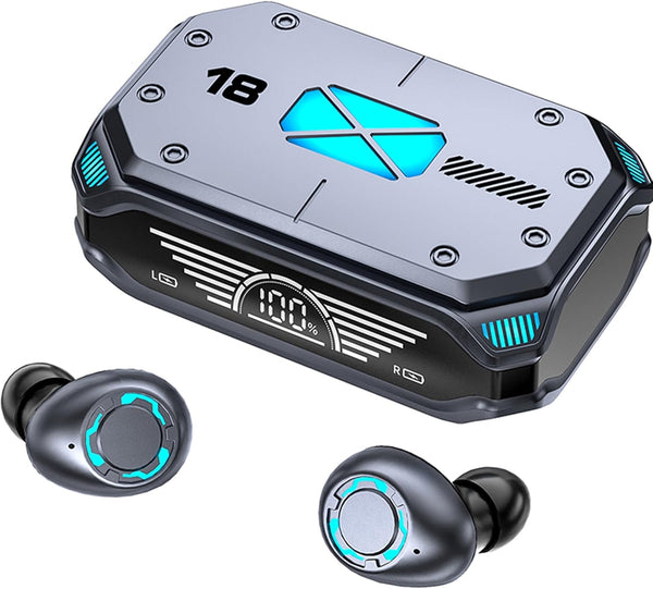 True Wireless Earbuds, 2024 Bluetooth 5.3 Headphones, Waterproof Touch Control Ear Buds with Built-in Mic, Model 35