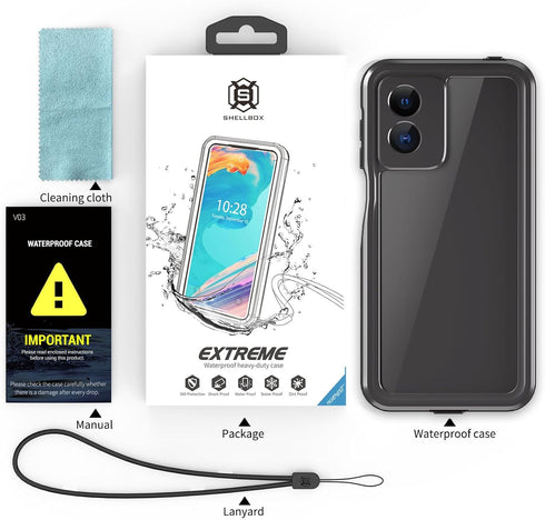Shop Motorola Moto G Play 2024 Waterproof Case - IP68 Dustproof, Shockproof, Rugged Full Body Cover with Screen