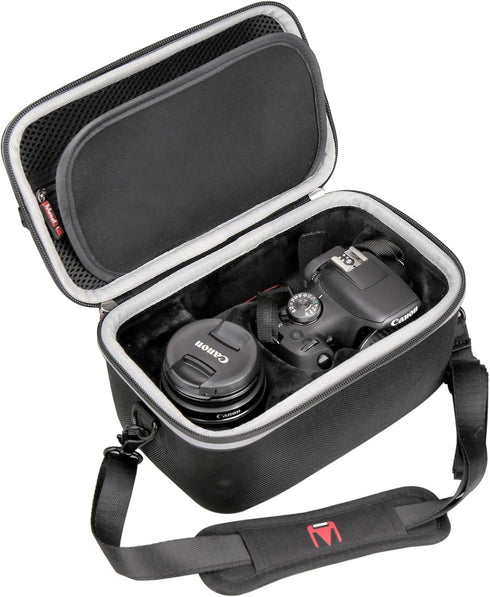 Mchoi Camera Case for Canon EOS Rebel T7 DSLR and 18-55mm Lens, Waterproof Shockproof Travel Protective Case
