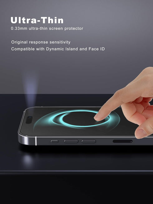 2 Pack 15-6.1 inch, GIGIKISS Matte Screen Protector for iPhone Anti-Fingerprint & Anti-Glare Screen Protector Tempered