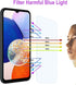 2-Pack Anti Blue Light Tempered Glass Screen Protector for Samsung Galaxy A14. 9H Hardness, No Bubbles, Eye Protection.