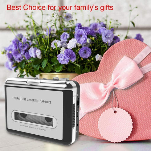 DigitNowCassette MP3 Cassette MP3 Cassette MP3 Tape To CD Converter Via USB,Portable USB Tape Player Capture Audio