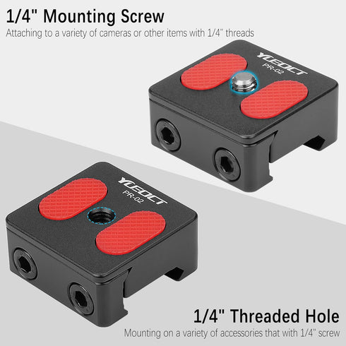 Metal Picatinny Dovetail Rail Mount Adapter with 1/4" Screw for Small Video Camera DSLR