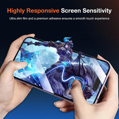 2 Pack Privacy Screen Protector Install Kit for iPhone 14 Pro, Anti Spy 9H Shatterproof Tempered Glass Film