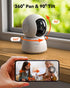 TMEZON 2K,Pan/Tilt 3MP 360 Indoor Security Camera Wi-Fi Pet Camera with Vicohome App WiFi IP HD Baby Camera