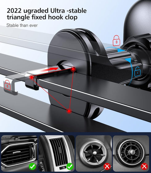 Magsafe Wireless Car Charger Mount, Fast Charging Compatible with iPhone 14 13/13 Pro/Max/12/12 Pro/12 Mini