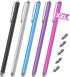 5 Pack Long Pen Body Stylus Pens for Touch Screens, High Sensitivity & Fine Point Capacitive Pen for iPad, iPhone,