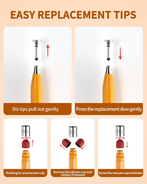 DAXINGXING 5 PCS Stylus Pen for Touchscreen,Octagonal Retro Design,Stylus Pen High Precision High Sensitivity