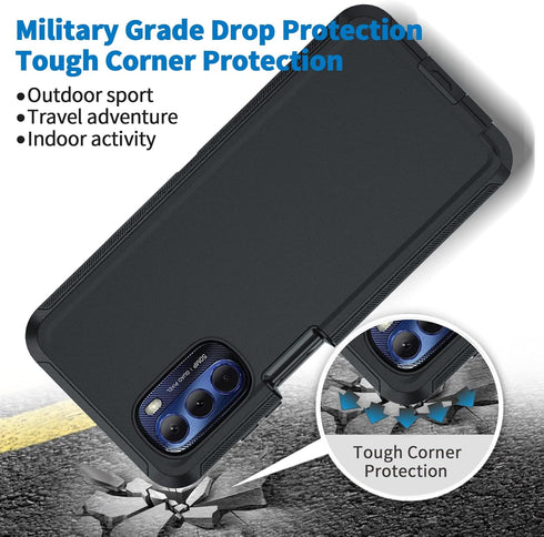 Anloes Case for Motorola Moto G Stylus 5G 2022, Defender Phone Case Heavy Duty Shockproof Dustproof Rugged