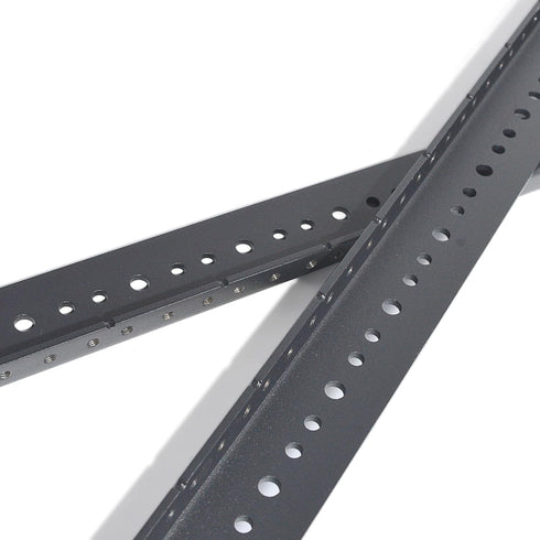 RIVECO 2U Vertical Rack Rails Kit - Heavy Duty Server Rack Mount Rails 2 PCS Black