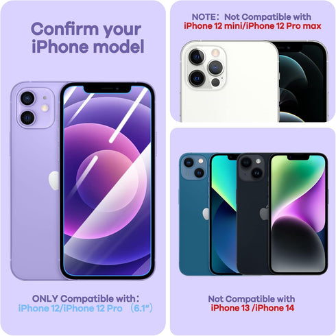 ORIbox Glass Screen Protector for iPhone 12 and iPhone 12 Pro, 3 Packs Anti-Scratch Eye-Protection HD Clear Tempered Glass Screen Protector