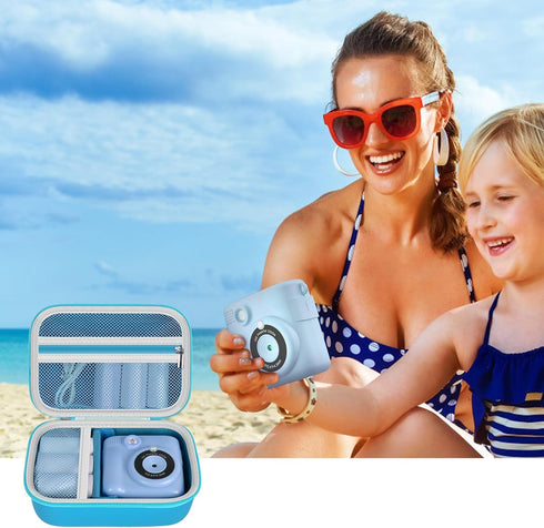 Kids Camera Case Compatible with Esoxoffore, Dududragon, Bofider, Instant Print Camera Storage, Blue