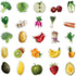 Caakkee 50Pcs Fruits Vegetable Stickers for Kids Teens,Realistic Food Fruit Stickers,Teachers Student Sticker