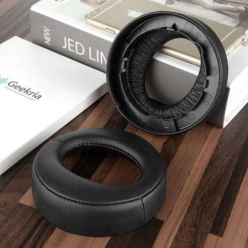 Geekria QuickFit Ear Pads for Sony PlayStation Platinum Wireless Headset, Black Earpads & Ear Cushions Replacement