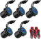 5 Pack Quick Charge 3.0 12V USB Outlet - Qidoe Waterproof QC3.0 Dual USB Power Outlet with Touch Switch for 12V-24V
