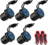 5 Pack Quick Charge 3.0 12V USB Outlet - Qidoe Waterproof QC3.0 Dual USB Power Outlet with Touch Switch for 12V-24V