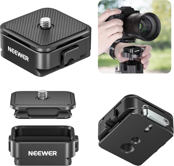 NEEWER Arca Type Quick Release Plate Kit, DSLR Camera Mount Adapter, Max Load 17.6lb/8kg