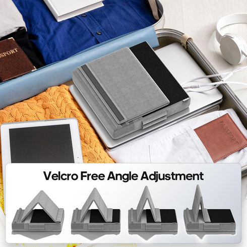 KDD 12.9, 10.5, 11, Tablet Pillow Stand, Multi-Angle Viewing Ipad Holder for Lap, Bed and Desk, Foldable Soft Pad Dock