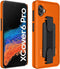 Samsung Galaxy XCover6 Pro (SM-G736) Case - Orange Shell with Hand Strap, Kickstand & Screen Protector.