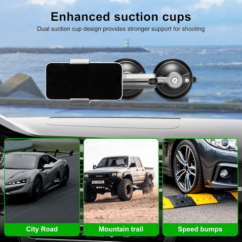 FANAUE 25mm 1" Universal Car Phone Mount - Heavy-Duty Sticky Gel Suction Cup with Ball, RAM-Compatible