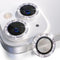 Choiche 2+1 Camera Lens Protector for iPhone 14/14 Plus, Glitter-Silver, 9H Tempered Glass, Metal Ring Decoration.