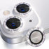 Choiche 2+1 Camera Lens Protector for iPhone 14/14 Plus, Glitter-Silver, 9H Tempered Glass, Metal Ring Decoration.