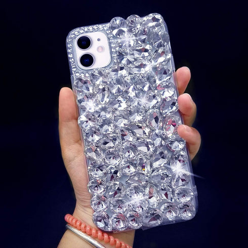 Bonitec 3D Glitter Sparkle Bling Case for iPhone 11, Luxury Shiny Crystal Rhinestone Diamond Bumper Cover