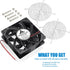 GDSTIME 120mm x 38mm 12V DC Waterproof IP67 Fan, High CFM Dual Ball Bearing 2Pin for DIY Cooling Ventilation Exhaust