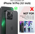 TORRAS Stronger Magnetic Case for iPhone 14 Pro, 12 FT Military Grade Drop Tested, Compatible with MagSafe