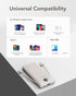 VEGER Portable Charger for iPhone, 10000mAh Slim Fast Charging USB C Power Bank with Built-in Cables
