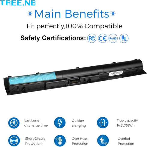 TREE.NB Spare KI04 Battery for HP Pavilion - Replacement for 14-ab, 15-ab, 15-an, 17-g Models