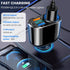 USB C Car Charger, Cigarette Lighter Dual USB Type C PD 30W & QC3.0 Fast Charger Adapter for iPhone 15 Pro Max Plus 14
