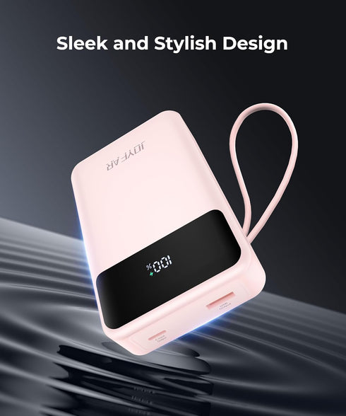 JOYFAR Pack 30000mAh 22.5W 16 15 14 13 12 11 Portable-Charger-Power-Bank Travel Essentials Battery USB C Built in Cable