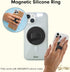 Sonix Magnetic Phone Grip, Removable Silicone Ring Loop Holder Compatible with MagSafe (Matte Black)
