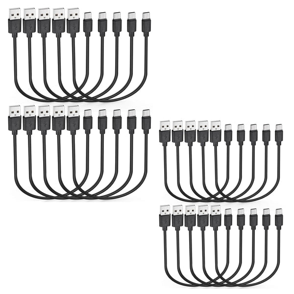 Smays Short 1ft USB C Cable 20-Pack Bulk, USB A to Type