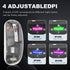Razemate BT5.1/2.4G Transparent Wireless Mouse Bluetooth Mouse Rechargeable Mute Laptop Mice