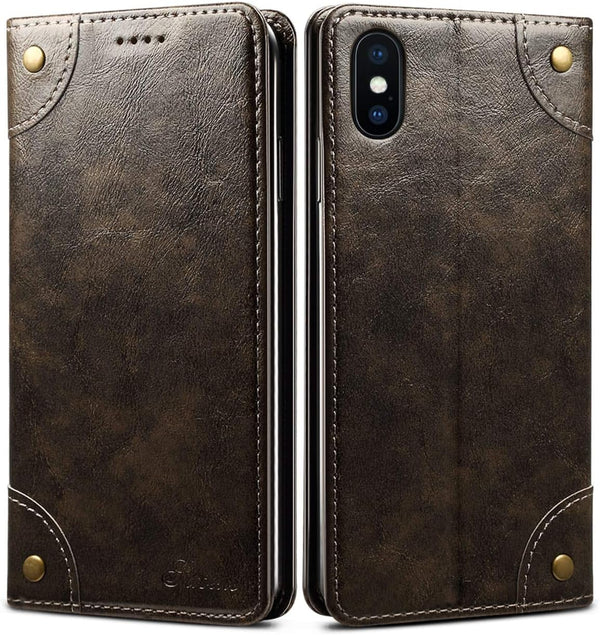 iPhone XR Case, SINIANL Leather Wallet Folio Case with Stand and ID Credit Card Slot for iPhone XR 6.1 inch 2018