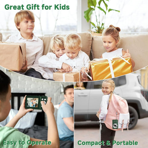 Gtonster 44MP 1080P 16X Digital Camera, Compact Camera, FHD Point and Shoot Digital Cameras with Zoom, Face Detect