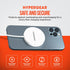 HyperGear Magnetic Fast Wireless Charger - Portable MagSafe Charging Pad for iPhone Series & Qi-Enabled Devices - White