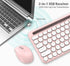 LeadsaiL Wireless Keyboard and Mouse Combo, Full-Sized Ergonomic Computer Keyboard with Phone Tablet Holder for Windows